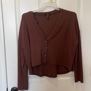 Brown, long sleeve shirt